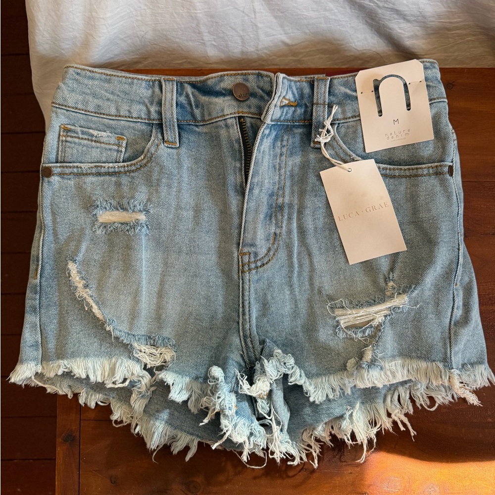 Nature Denim distressed Jean shorts, size M